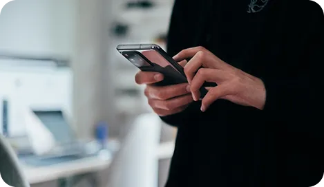 Person scanning ingredients